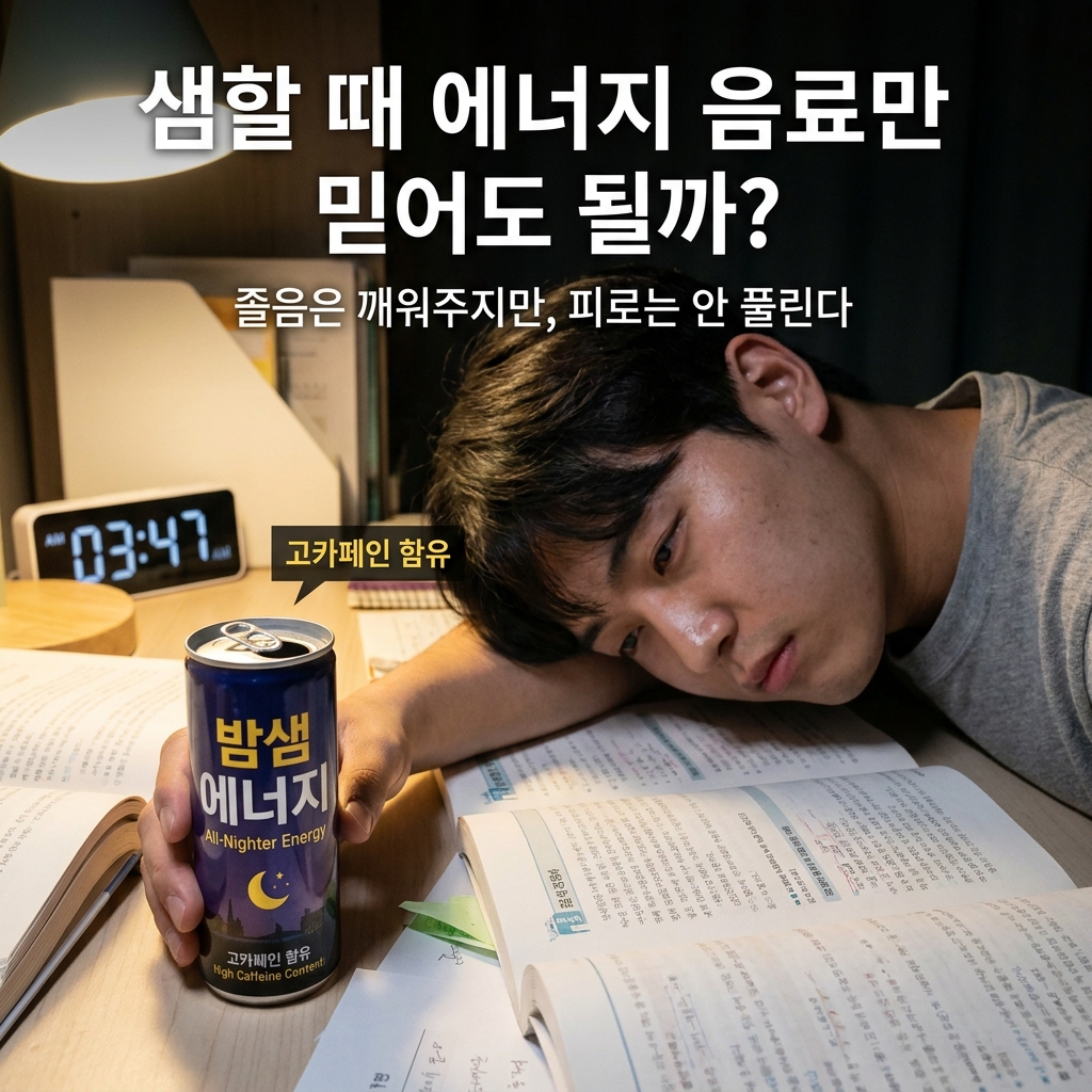 밤샘할 때 에너지 음료만 믿어도 될까?