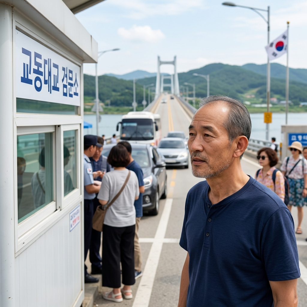 교동대교 검문소 풍경