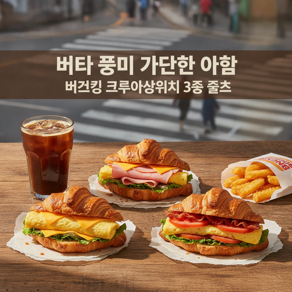 버터 풍미 가득한 아침, 버거킹 크루아상위치 3종 출시