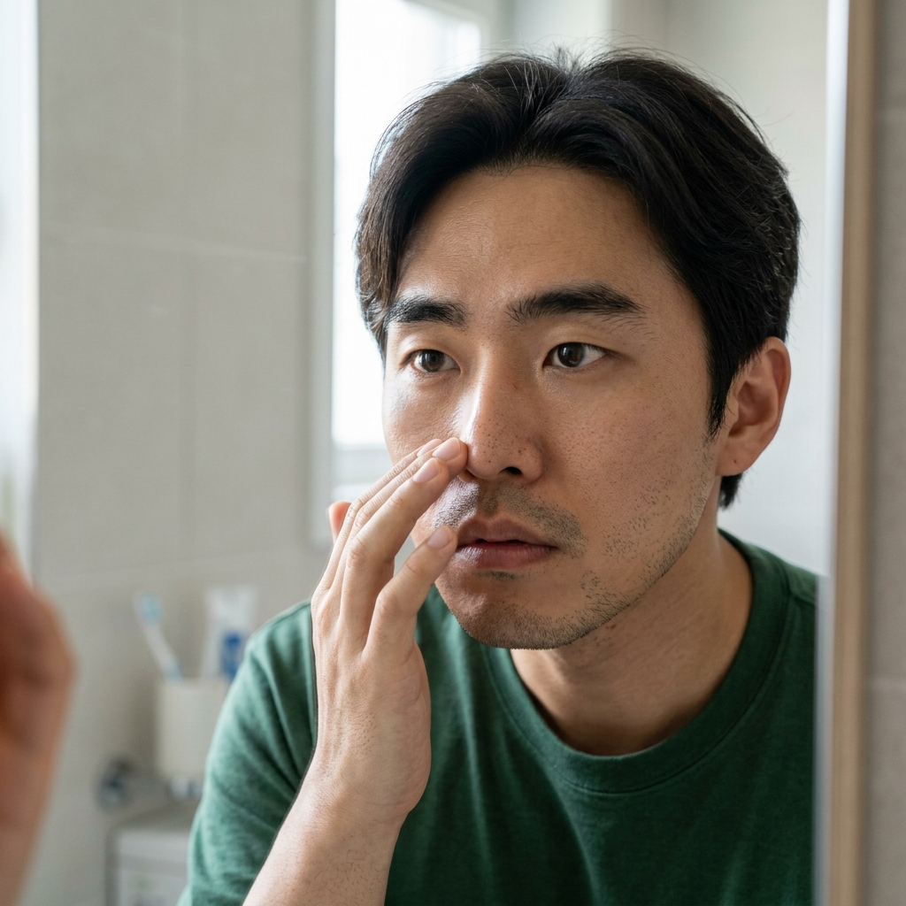 거울 볼 때마다 거슬리는 콧등 블랙헤드, 무작정 짜면 안 되는 이유