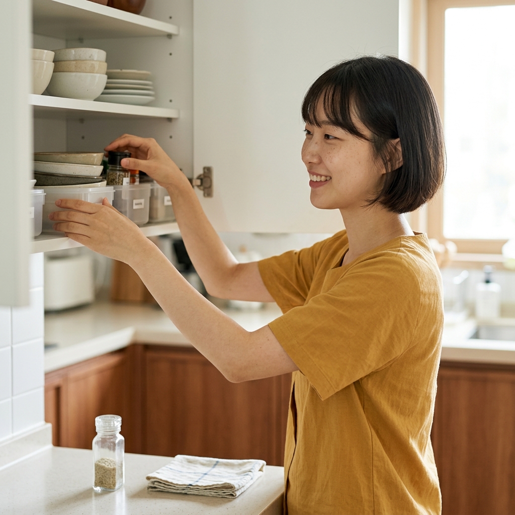 쌓지 말고 세워라…좁은 주방 살리는 수납법