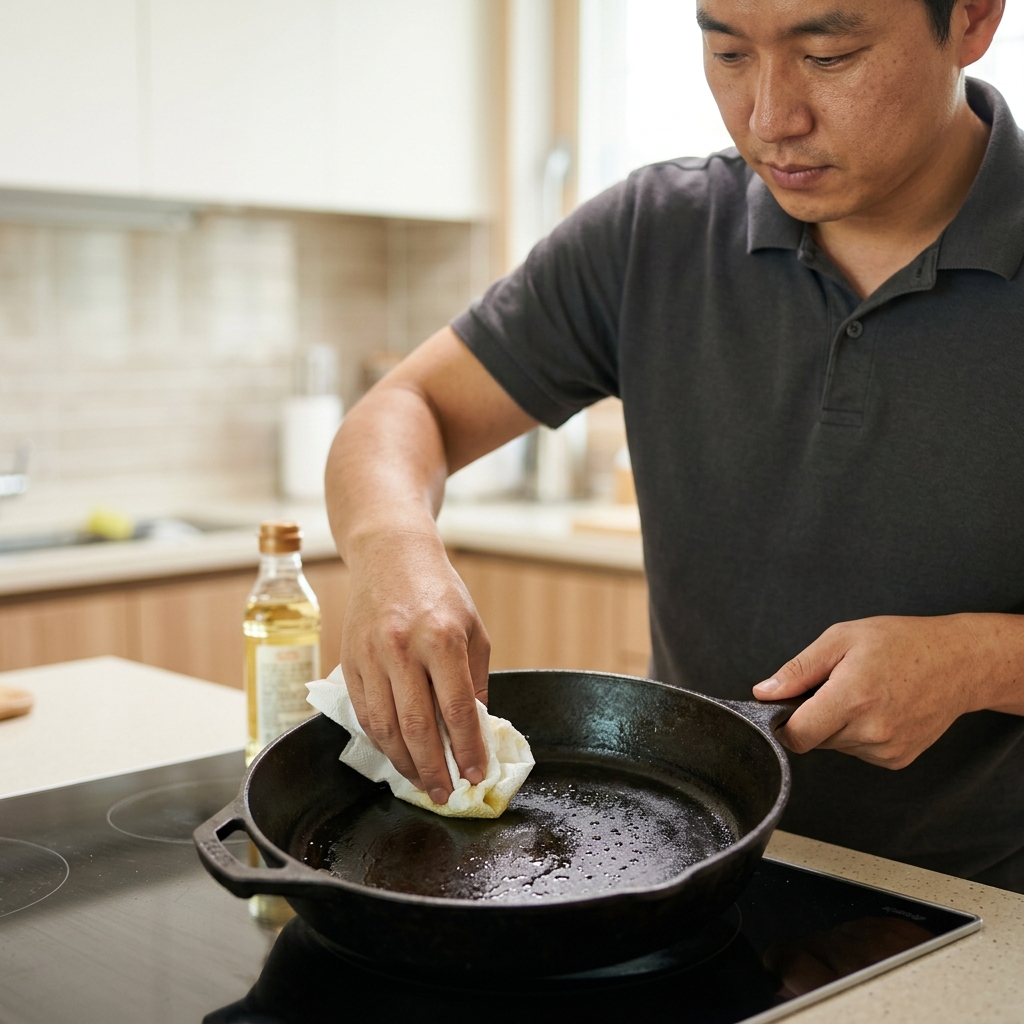 코팅팬처럼 쓰고 싶다면…녹·눌어붙음 막는 3단계 시즈닝