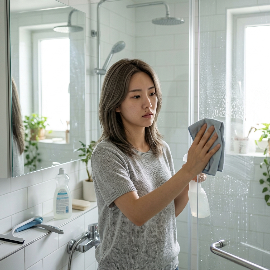 매일 생기는 욕실 물때, 샤워 후 30초 습관으로 막을 수 있다