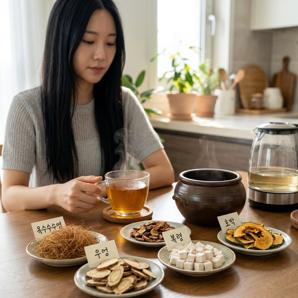 아침 얼굴 붓기, 아이들은 차 한 잔으로 관리한다