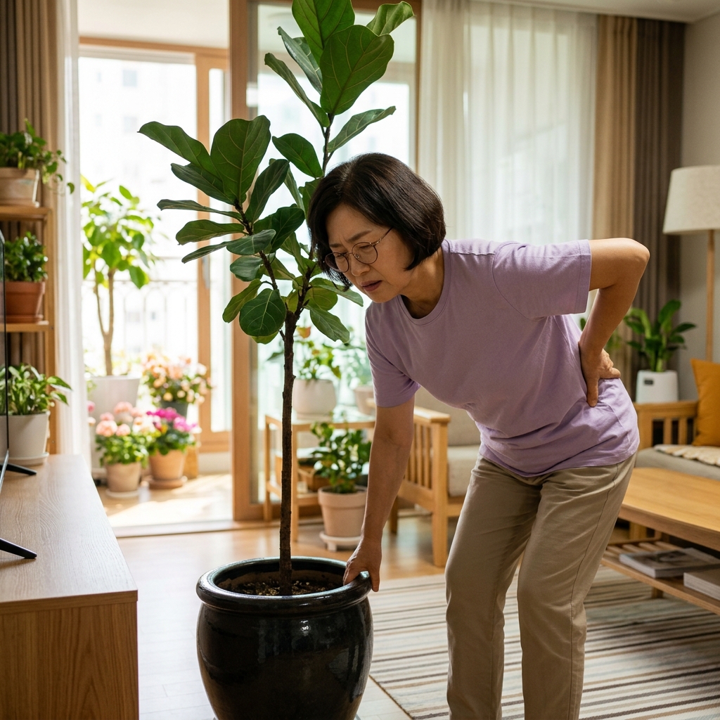환절기 화분 정리, 허리부터 다치기 쉽다…안전한 이동법은?