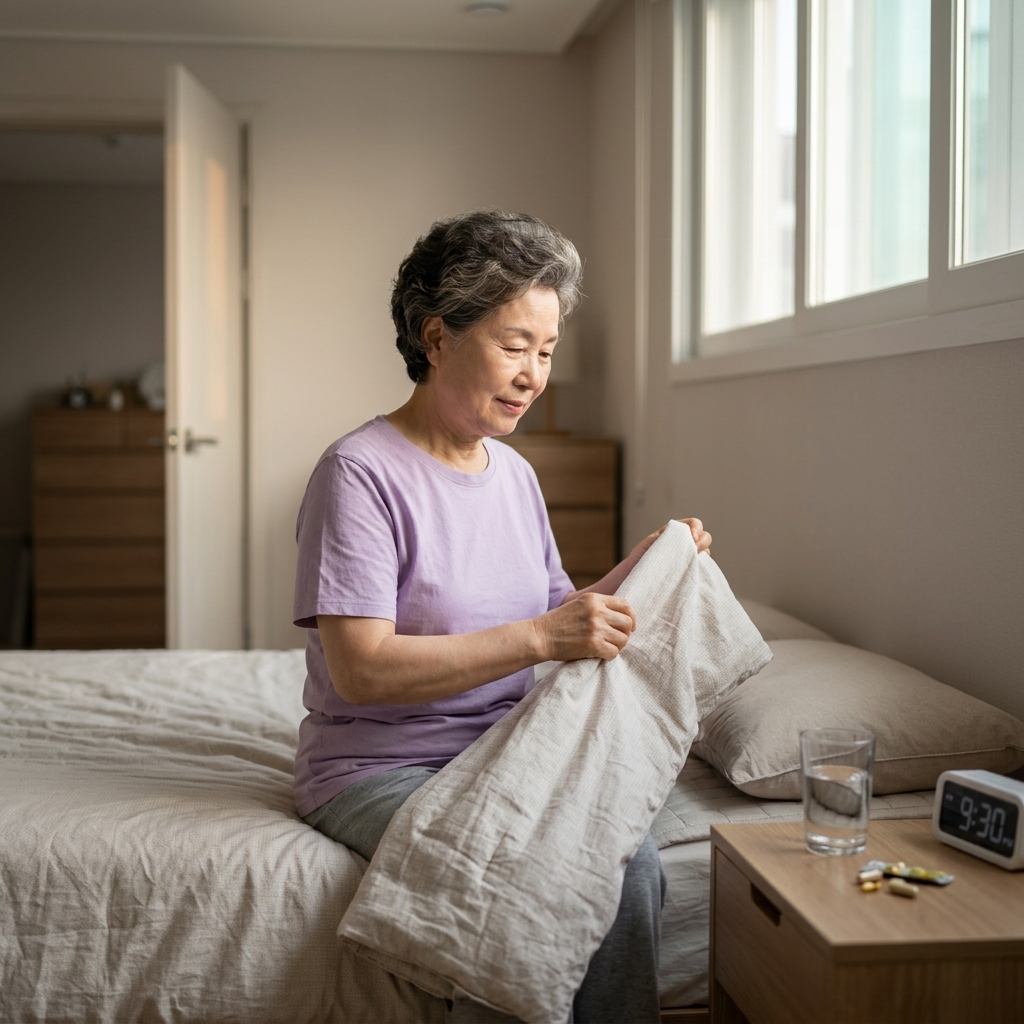 늦은 저녁 식사와 밝은 조명이 노년층 숙면 방해하는 이유