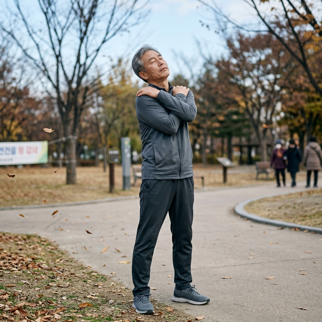 찬바람 부는 날 파크골프, 스윙 전 관절부터 풀어주세요