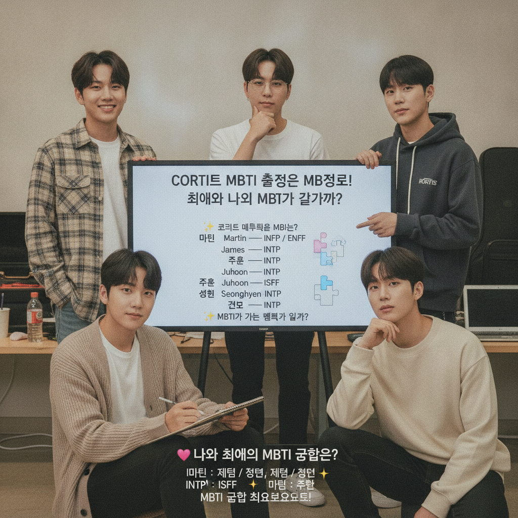 코르티스 MBTI 총정리! 최애와 나의 MBTI가 같을까?