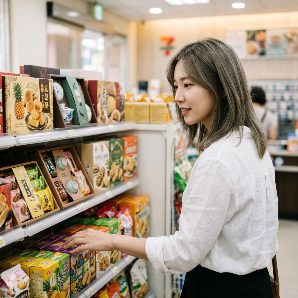 대만 편의점 선물 코너