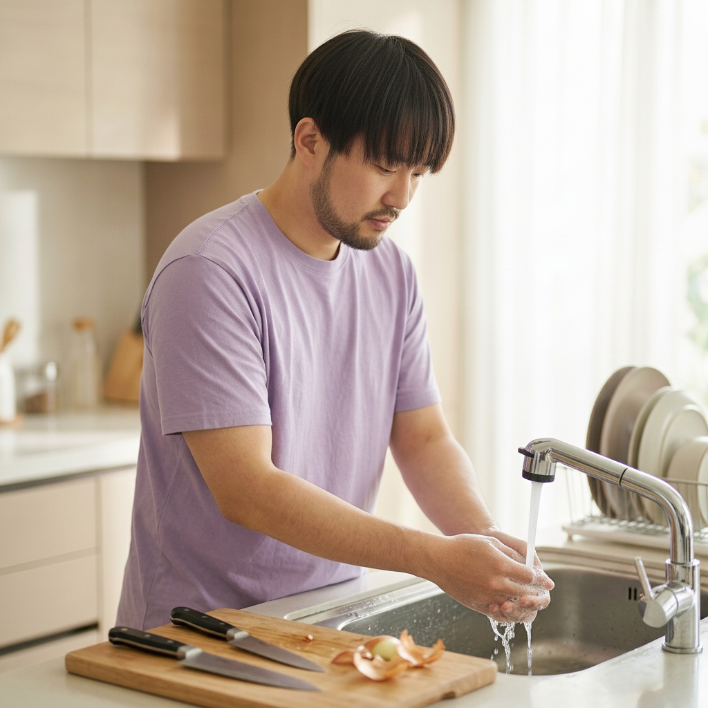 생재료와 조리 완료 음식, 동선부터 분리하세요…주방 교차오염 예방법
