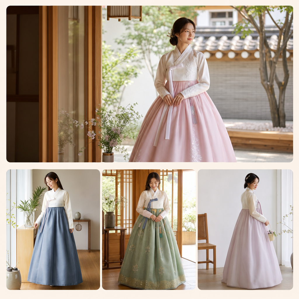 쿠팡 한복 페스타 메인 배너와 사이즈별 전용관 화면