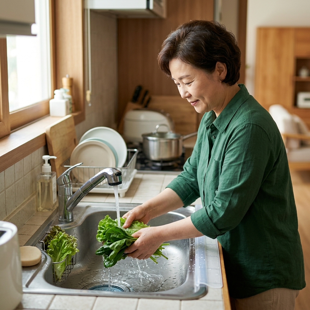 앞치마 젖고 바닥까지 미끄럽다…설거지 물 튐 막는 간단한 방법