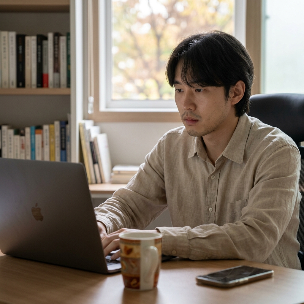 국세청 홈택스에서 소득 확인 화면을 보는 장면