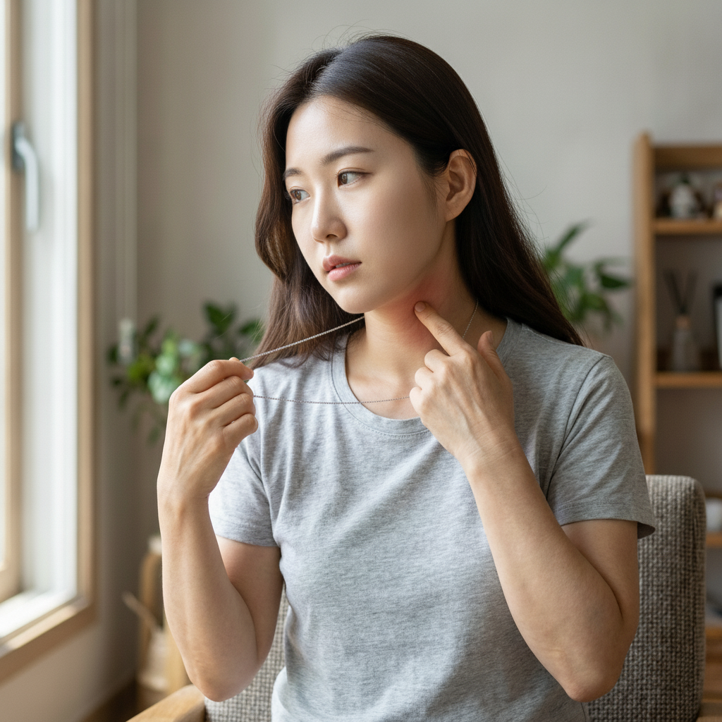 목걸이 닿은 자리만 붉고 가렵다면…반복되는 피부 자극 이유는?