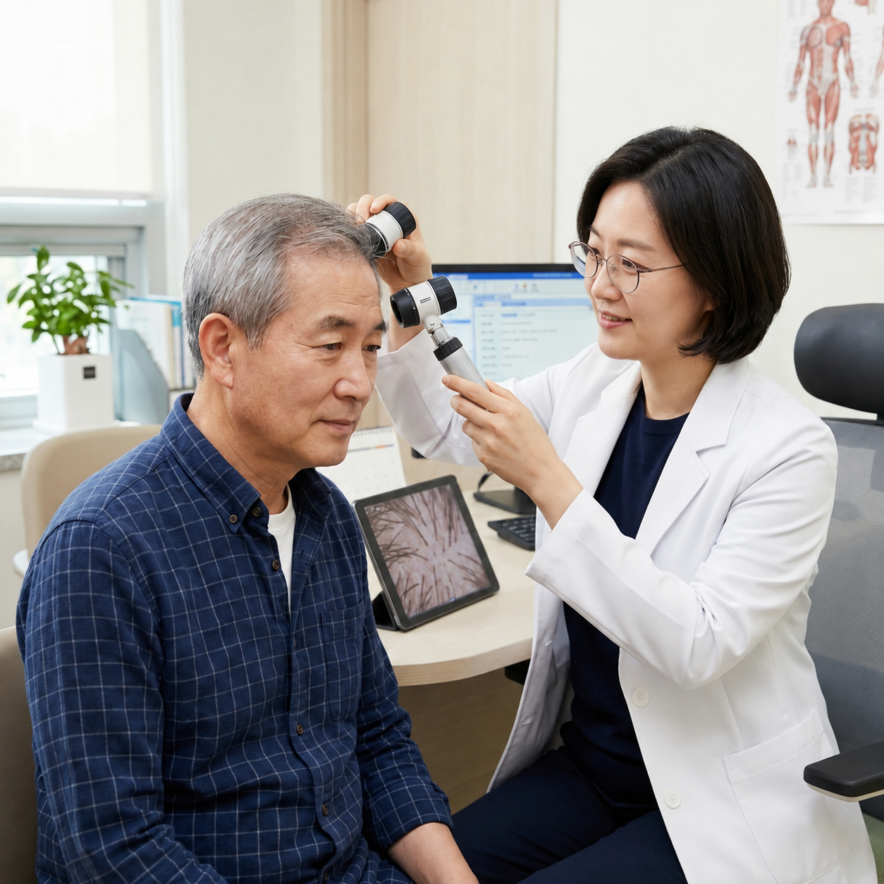 나이 들어 줄어든 머리숱, 어떻게 보완할까?…모발이식·두피 문신 비교